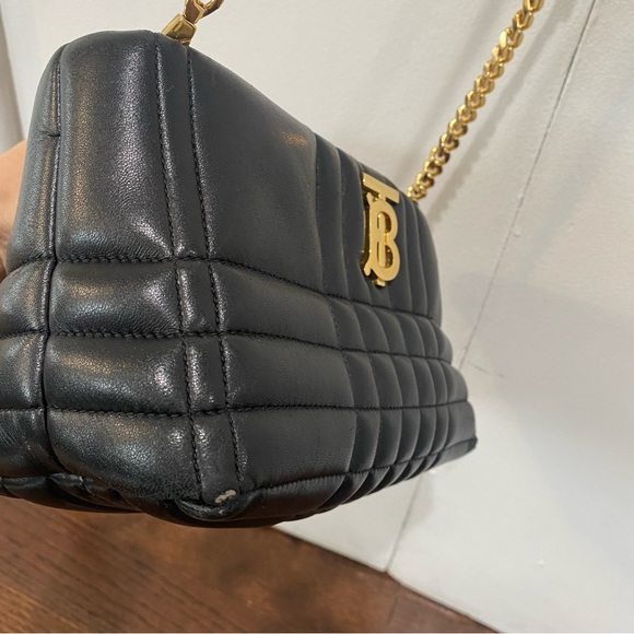 Burberry Lola Quilted Leather Shoulder Bag- Black - Picture 10 of 12